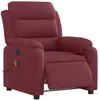 vidaXL Fauteuil de massage inclinable électrique Rouge bordeaux Tissu