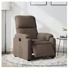 vidaXL Fauteuil inclinable électrique marron tissu microfibre