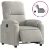vidaXL Fauteuil inclinable électrique gris clair tissu microfibre