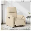 vidaXL Fauteuil inclinable électrique crème tissu microfibre