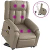 vidaXL Fauteuil inclinable de massage Cappuccino Similicuir