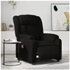 vidaXL Fauteuil de massage inclinable électrique noir similicuir