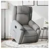 Fauteuil inclinable électrique gris clair tissu Vidaxl Light grey