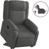 vidaXL Fauteuil inclinable électrique gris foncé tissu