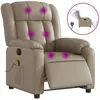 vidaXL Fauteuil de massage inclinable électrique cappuccino similicuir
