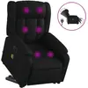 vidaXL Fauteuil inclinable de massage Noir Similicuir