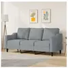 vidaXL Canapé à 3 places Gris clair 180 cm Tissu