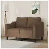 vidaXL Canapé à 2 places Marron 120 cm Tissu
