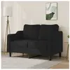 vidaXL Canapé à 2 places Noir 120 cm Tissu
