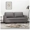 vidaXL Canapé à 2 places Gris 140 cm Similicuir