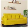 vidaXL Canapé à 2 places Jaune 140 cm Velours