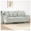 vidaXL Canapé à 2 places Gris clair 140 cm Velours