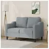 vidaXL Canapé à 2 places Gris clair 120 cm Tissu