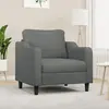 vidaXL Fauteuil Gris foncé 60 cm Tissu