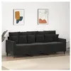 vidaXL Canapé à 3 places Noir 180 cm Velours