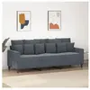vidaXL Canapé à 3 places Gris foncé 180 cm Velours