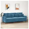 vidaXL Canapé à 3 places Bleu 180 cm Velours