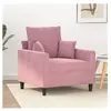 vidaXL Fauteuil Rose 60 cm Velours