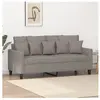 vidaXL Canapé à 2 places Taupe 140 cm Tissu