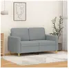 vidaXL Canapé à 2 places Gris clair 120 cm Tissu