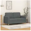 vidaXL Canapé à 2 places Gris foncé 120 cm Tissu