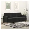 vidaXL Canapé à 3 places Noir 180 cm Velours