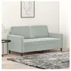 vidaXL Canapé à 2 places Gris clair 140 cm Velours