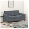 vidaXL Canapé à 2 places Gris foncé 140 cm Velours