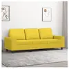 vidaXL Canapé à 3 places Jaune clair 180 cm Tissu