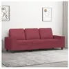 vidaXL Canapé à 3 places Rouge bordeaux 180 cm Tissu