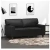 vidaXL Canapé à 2 places Noir 120 cm Similicuir