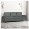 vidaXL Canapé à 3 places Gris foncé 180 cm Tissu