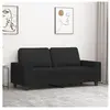 vidaXL Canapé à 2 places Noir 140 cm Tissu