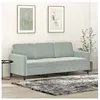 vidaXL Canapé à 3 places Gris clair 180 cm Velours