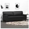 vidaXL Canapé à 2 places Noir 140 cm Similicuir