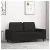 vidaXL Canapé à 2 places Noir 120 cm Tissu