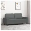 vidaXL Canapé à 2 places Gris foncé 140 cm Tissu