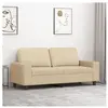 vidaXL Canapé à 2 places Crème 140 cm Tissu