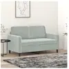 vidaXL Canapé à 2 places Gris clair 120 cm Velours