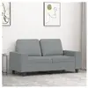 vidaXL Canapé à 2 places Gris clair 120 cm Tissu