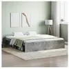 vidaXL Cadre de lit gris béton 180x200 cm super king