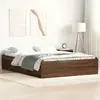 vidaXL Cadre de lit chêne marron 120x190 cm petit double