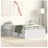 vidaXL Cadre de lit blanc 75x190 cm petit simple