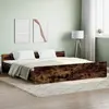 vidaXL Cadre de lit tête de lit et pied de lit chêne fumé 200x200 cm