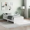 vidaXL Cadre de lit blanc 75x190 cm petit simple bois d'ingénierie