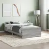 vidaXL Cadre de lit sonoma gris 90x190 cm bois d'ingénierie