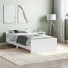 vidaXL Cadre de lit blanc 90x190 cm bois d'ingénierie
