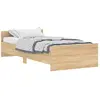 vidaXL Cadre de lit chêne sonoma 100x200 cm bois d'ingénierie