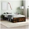 vidaXL Cadre de lit chêne fumé 90x190 cm
