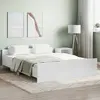 vidaXL Cadre de lit avec tête de lit et pied de lit blanc 140x200 cm